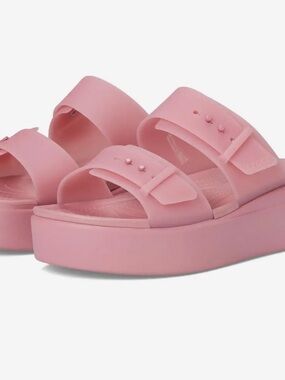 Women’s Pink CROCS Platform Slide Sandals